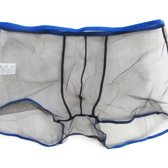 Black & Blue Mesh Boxer Brief - Picture 2 of 7